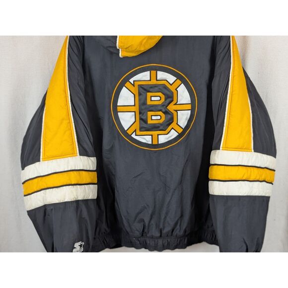 Vintage Starter Boston Bruins Pullover Puffer Coat w/ Front Pocket Size 2XL/XXL - Picture 13 of 15